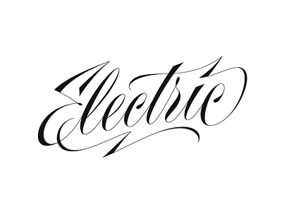 Electric lettering script type