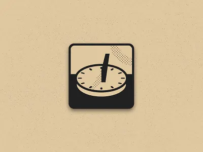 Sundial icon clock halftone icon sundial time watch