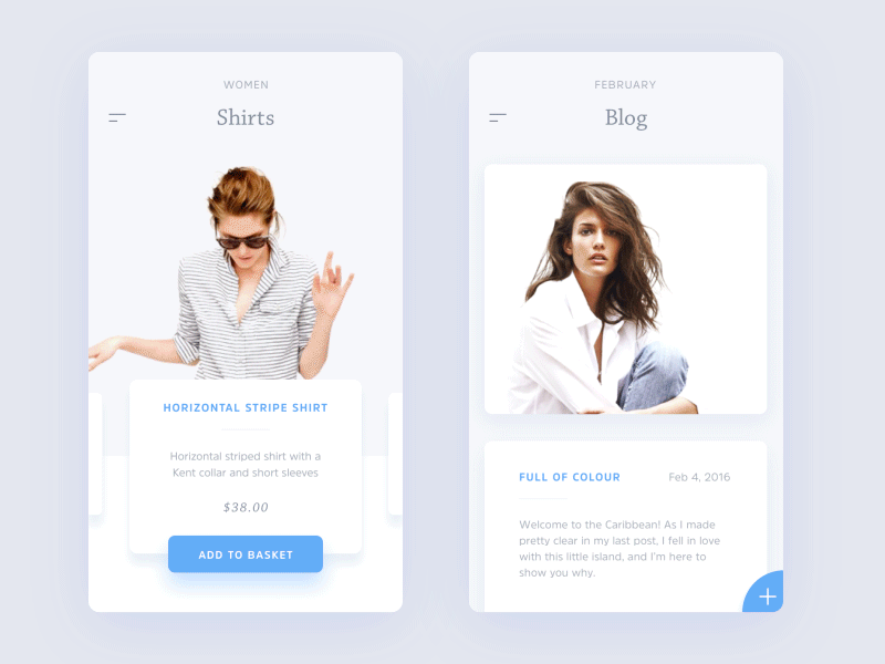 Fashion App Flow app fashion flow ios iphone liquid minimal ui ux