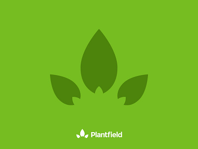 Plantfield Logo fibonacci gardening green leafs logo nature plants