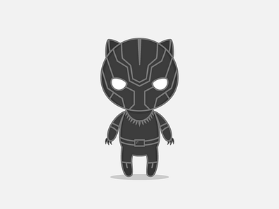 Black Panther Illustration avengers black panther captain america civil war cute illustration iron man kawaii marvel
