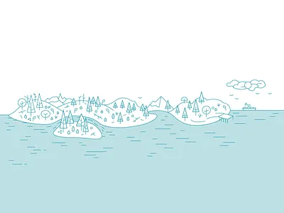 Daydream Island beach birds day dream forest island mountain old growth shore trees tugboat water