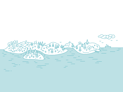 Daydream Island beach birds day dream forest island mountain old growth shore trees tugboat water