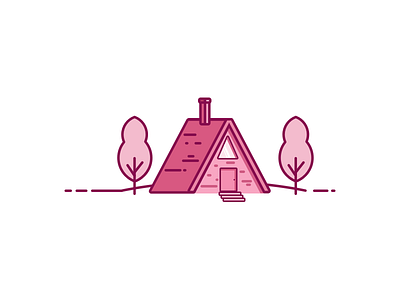 Cabin cabin design graphic nature outdoors simple summer