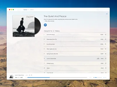 LavaRadio For MAC Layout ( playlist ) background music cd channel environment lavaradio layout mac music ui ux web
