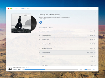 LavaRadio For MAC Layout ( playlist ) background music cd channel environment lavaradio layout mac music ui ux web