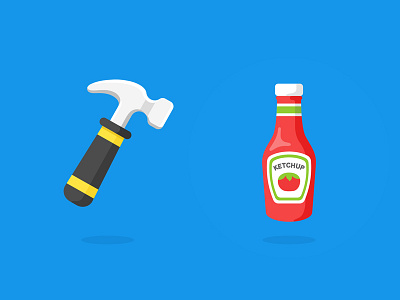 ICON hammer icon ketchup