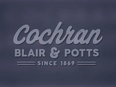 Cochran Blair & Potts Concept Mark clothing dry good store vintage