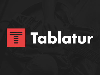 Tablatur Logo branding guitar logo tablature tabs