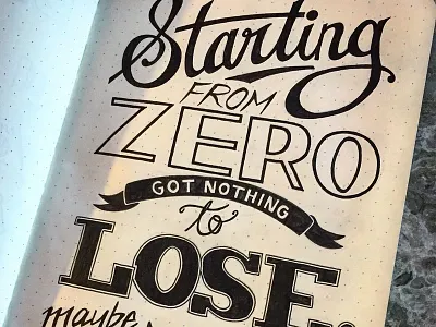 You Got A Fast Car hand lettering