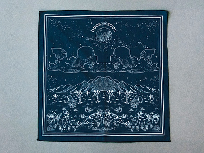 Joshua Tree Bandana bandana cactus clouds desert joshua tree moon odds and sods stars
