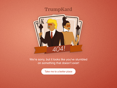 Daily UI :: 404 Page 404 content filter daily ui dailyui illustration kardashian trump web web design