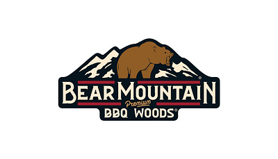 BEAR MOUNTAIN BBQ WOODS animation branding design illustration intro logo logoanimation motion graphics outro ui