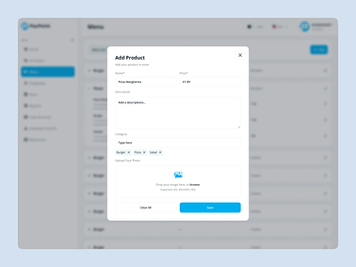 Restaurant - Menu Management Dashboard app design dashboard dashboard analytics dashboard design data visual design inventory dashboard inventory stock management minimal product product design restaurant management dashboard saas sales store ui ui design ux web app