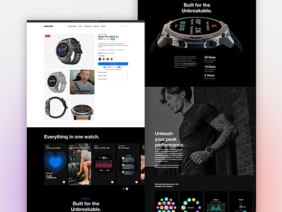 GardPro figma product page shopify web design web development