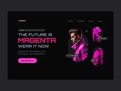 Landing Page Design Challenge: Day 30 landing page magenta pink ui ui design uiux user interface design ux web web design website