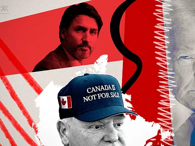 'Canada is not for sale' article canada editorial illustration graphic design newsletter politics trump