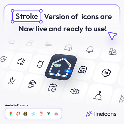 Stroke Icons design icon pack icons iconset illustration line icons lineicons svg ui