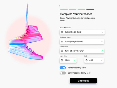 Order Checkout page On Pc design figma icon ui ux