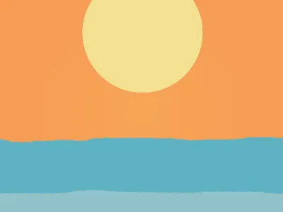 Sun rised over the sea flat ocean sea sun sunrise