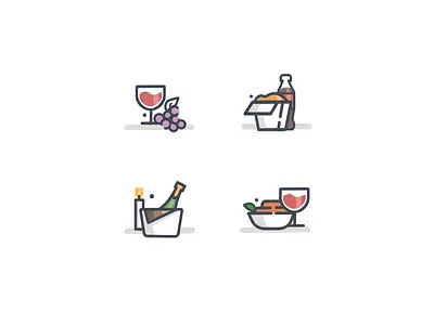 Food icons drinks food icons order online