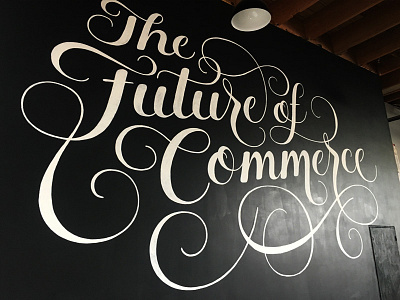 Lettering Mural commerce future hand lettering lettering mural