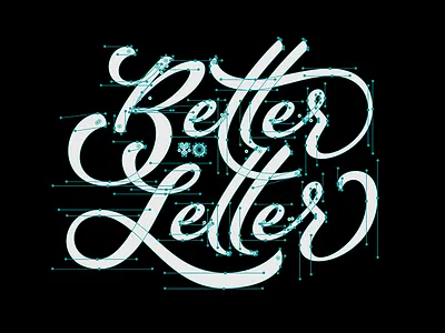 Better to Letter Beziers better beziers curves custom type hand lettering hand type letter letterforms lettering process progress typography