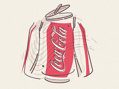 CocaCola 4D can cocacola colour and lines commerce drink exploded icon illustration lettering shop thumbprint usa