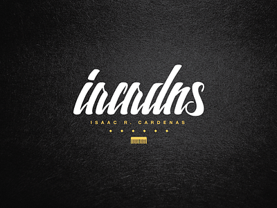 Ircrdnscards barber calligraphy handlettering logo script typography