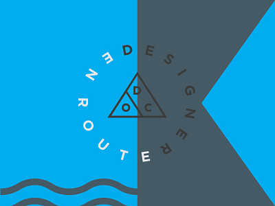 Sailing DOC Logo brand design designer doc en route fin flag logo nautical ocean sail triangle