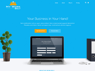 My Work Belt landing page website design