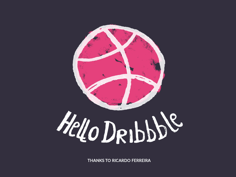 Hello Dribbble animation dribbble first