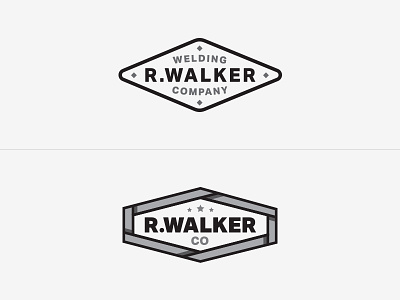 R. Walker Welding Co. angles badge brand branding company lockup logo vector welding