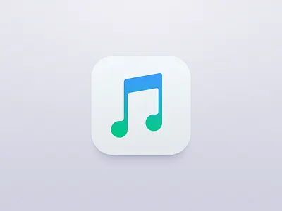 Apple Music apple blue green icon ios music ui