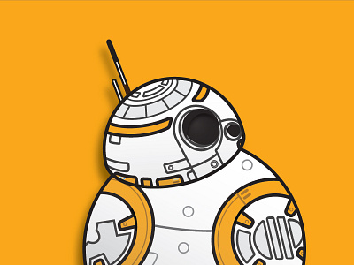 BB-8! bb 8 bb8 droid force awakens illustration outline star star wars vector wars