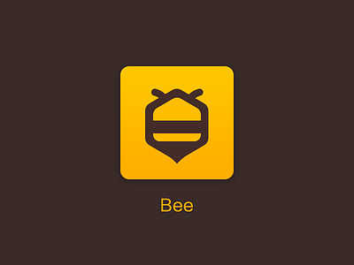 Bee bee icon logo yellow