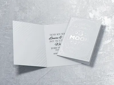 Invitation & Greeting Card Mockup bifold brochure envelope free greeting card invitation mock up mock up mockup psd stationery wedding