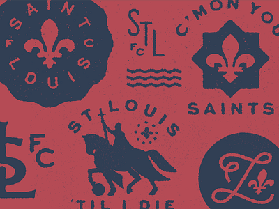 STLFC Supporter's Badges fleur de lis mls soccer st. louis