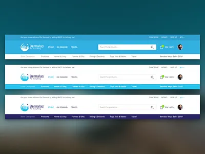 Bemalas: Header Navigation Bar bar blue header navigation user interface