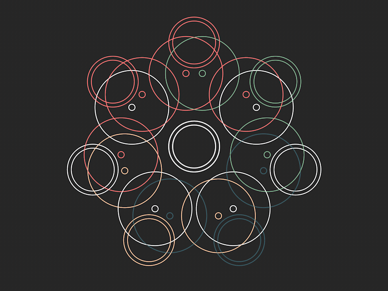 Howling monkeys. c4d cinema 4d circle flat line mask minimal stroke sweep