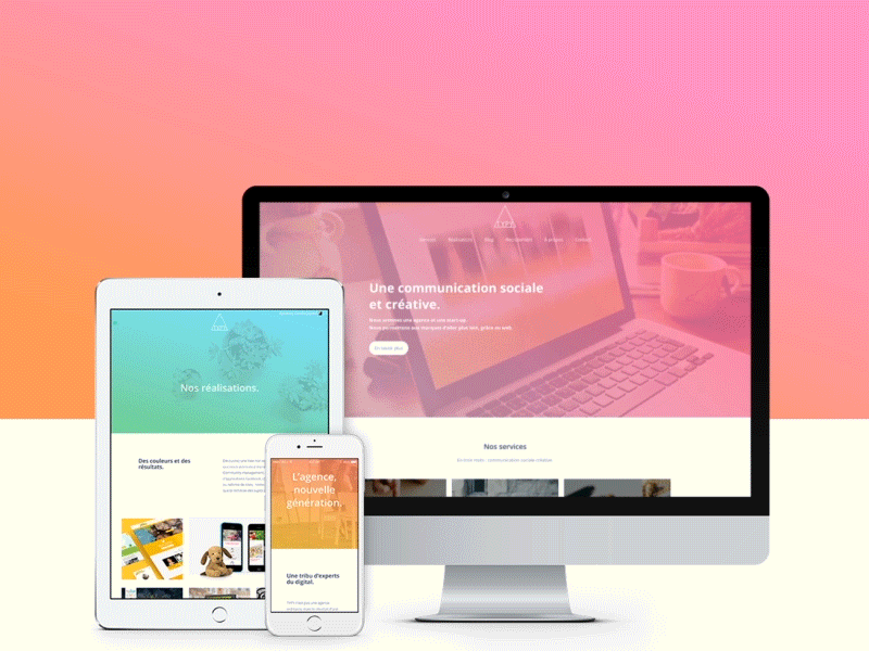 Typy agency's website coming soon! agency big color gradient paris responsive simplicity type webdesign