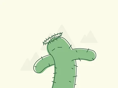 Jesus Cristo cactus desert green jesus line thorns