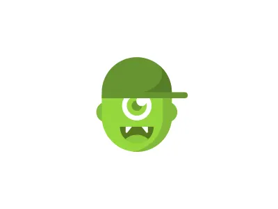 Cyclops With a Cap Icon / Logo Design brand branding character cyclops design friendly icon identity lgoo loog lgo logo logodesign logotype mark mascot monster smile symbol