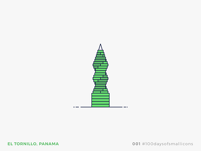 001 - #100daysofsmallicons building icon illustration landmark panama panama city travel vector world