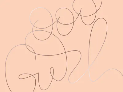 OOO GURL cursive fluid girl gurl hand lettering lettering script typography vector