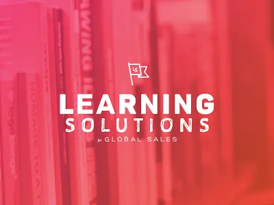 Learning Solutions Full brand different explore flag full fun gradient logo mark solution wordmark