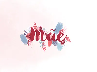 Mother's Day flowers love mother organic painting