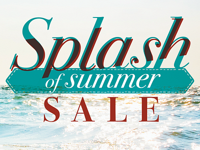 Splash of Summer bodoni header logo retail summer water