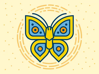Butterfly badges butterfly eyes science wings