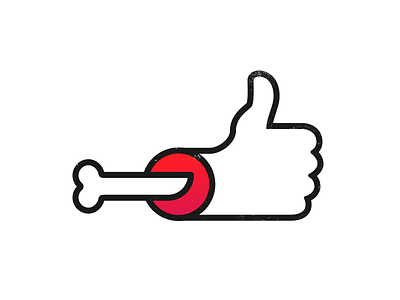 Thumbs Up blood bone illustration thumbs